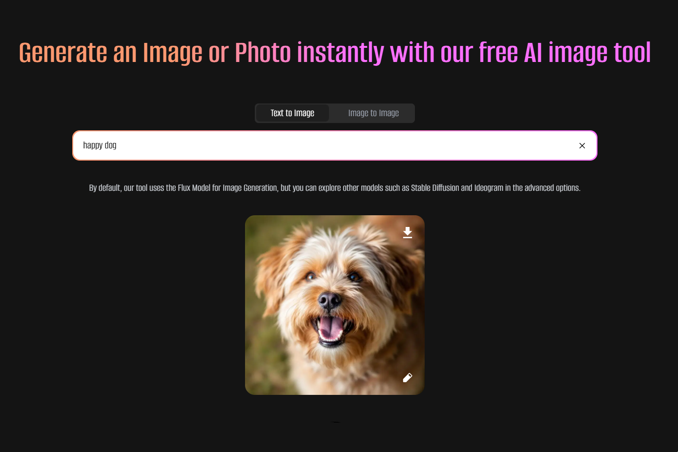 Turn Your Ideas to Images for Free